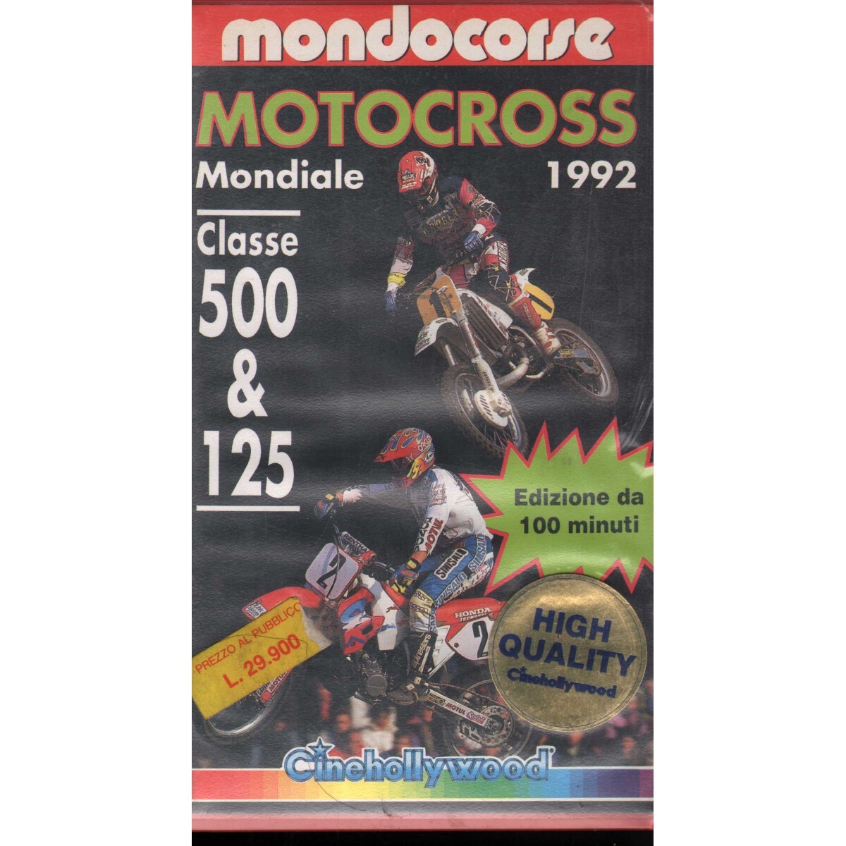 1992 World Motocross Class 500, 125 VHS Mondocorse Univideo - CHV8123 Sigill