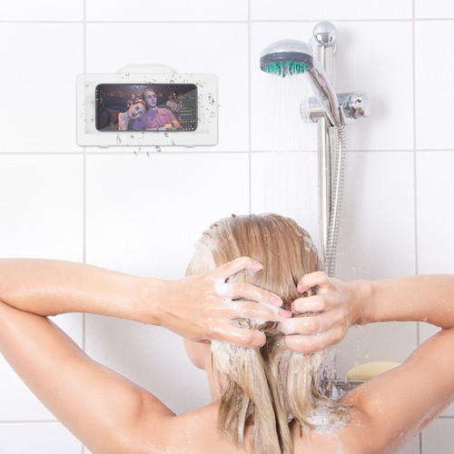 Waterproof Phone Storage Box Wall Mounted Mobile Phone Holder Shower Phone Case - 第 1/12 張圖片