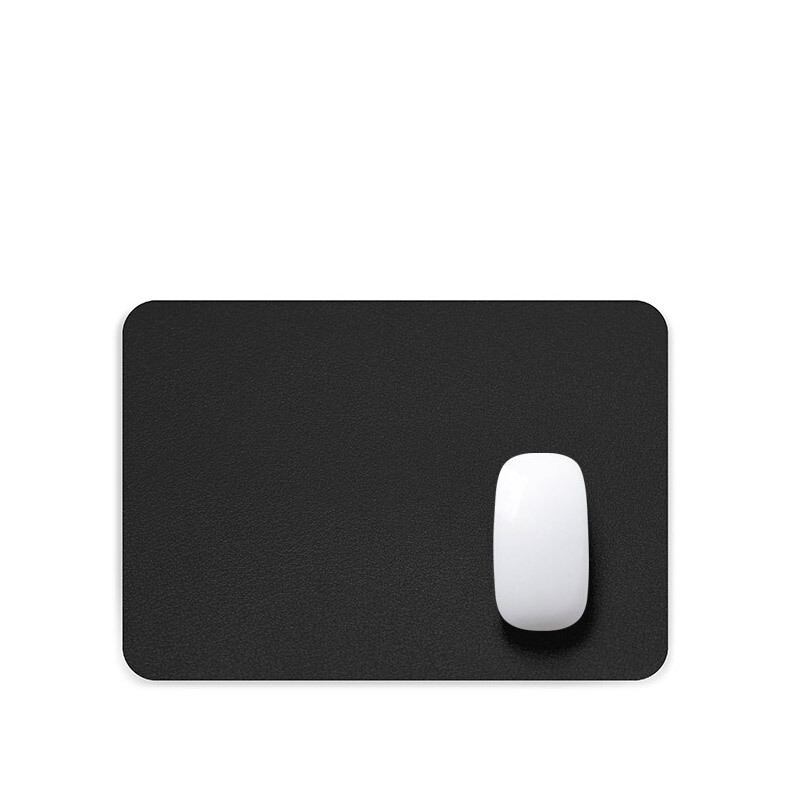 Simple Solid Colour PU Leather Mouse Mat Antislip Waterproof 25*21cm