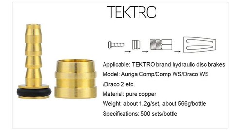 20 x Tektro Olive and Barb Connector Set For Disc Brake Hoses Cables - Picture 2 of 2
