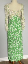 Rixo Target Collab Bohemian Floral Daisy Puff Sleeve Midi Dress Size 8