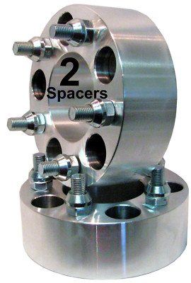 Aluminum ADAPTER SPACER 5/4.5 to 5/4.5 Bolt Pattern Circle 2'' Thick 1/2x20 stud