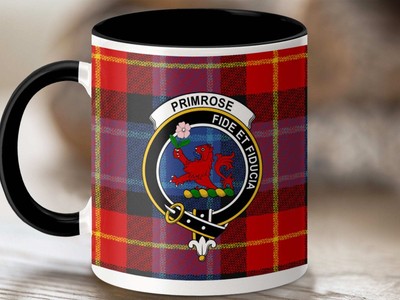 Primrose Clan Crest Tartan Scottish Mug
