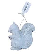 Silvestri Silvered White Squirrel Christmas Ornament Hanging 3 inch