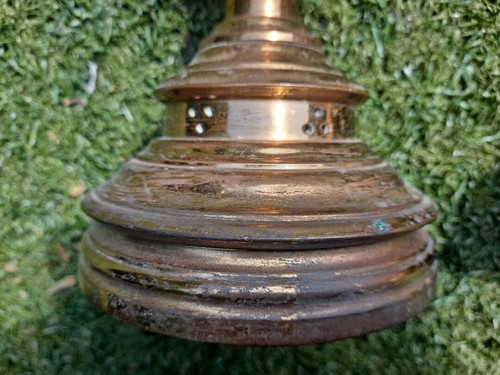 Antique pair of bronze Ecclesiatical, church, alter candlesticks - Picture 8 of 12