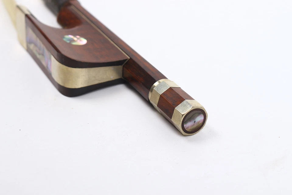 Double Bass Bow 3/4 Natural snakewood French Style Fine Pull Straight - Image 3 of 4