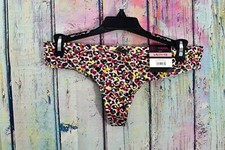 Women's NOBO No Boundaries Cotton Thong Panty Underwear S , M Multicolor NEW