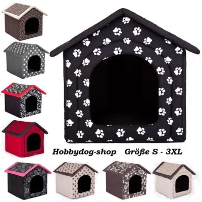 Neu S-XXXL Hobbydog-shop Hundehütte Hundehöhle Hundebett Hundebox Tierhaus