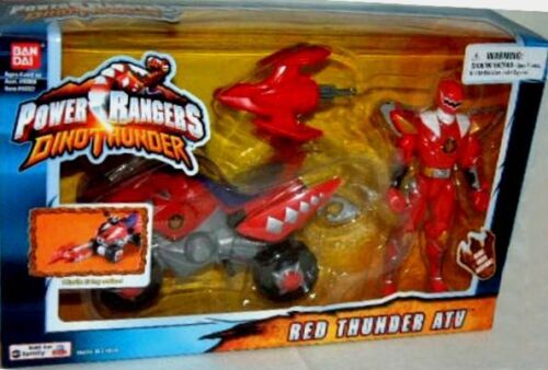 Power Rangers Dino Thunder Red ATV W 5" Red Ranger NEW Factory Sealed 2004 - Picture 1 of 2