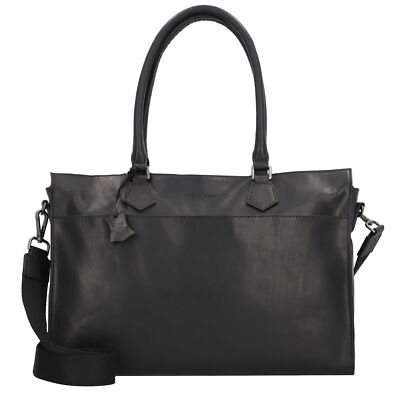 Greenburry Pure Black Schultertasche Leder 40cm #GB-1112 (black)