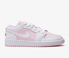Nike Air Jordan 1 Low Pink Foam Valentines Day 553560-608 GS Women's Size New