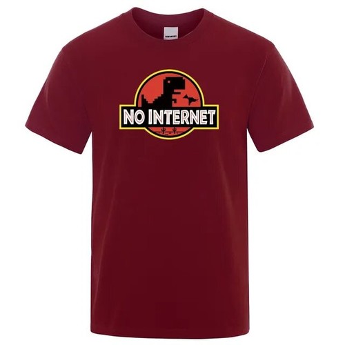 No Internet Shirt Dinosaur Programmer Graphic Tee Fashion - AU Stock - Picture 7 of 7