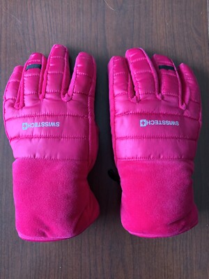 Swiss Tech Girls' L-XL Pink Plush Fleece Gloves