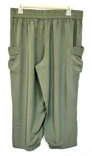 EUC Jasmine & Ginger Rayon Capris-Activewear/Yoga/ Lounge Pants. Olive Green L - Picture 2 of 3