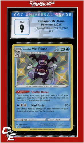 Shining Fates SV021 Galarian Mr. Rime Holo CGC 9