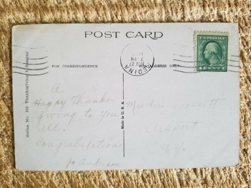 DANKSGRUß.VTG GEBRAUCHTE POSTKARTE*P63 - Bild 2 von 2