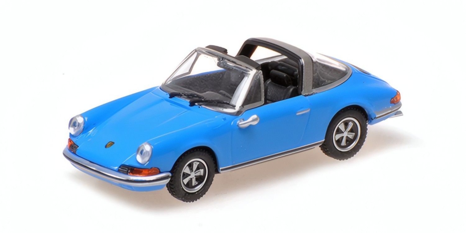 Minichamps 870064562 Porsche 911 Targa 1972 Blue HO 1:87 New