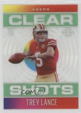2021 Panini Illusions Clear Shots Emerald Trey Lance #CS-18 00gy