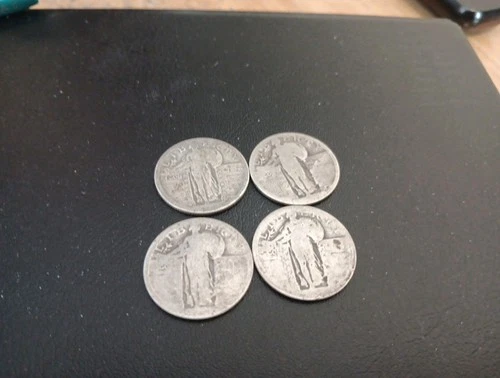 Standing Liberty Quarter No-Date Lots Of 4