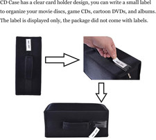 CD Case, 160 Capacity Nylon DVD Case Protective CD Holder Portable Disc Stora...