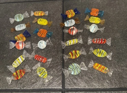 Vintage Murano Handblown Glass Candies 24 Pieces