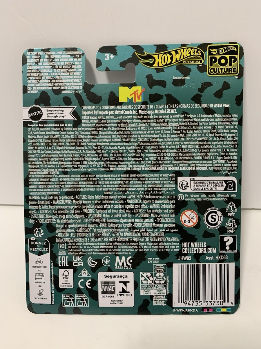 Mattel 2026 HOT WHEELS Premium Pop Culture MTV Music Television