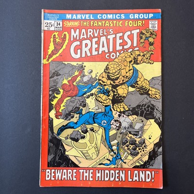 MARVEL's GREATEST COMICS #34 March 1972 Fantastic Four - VG