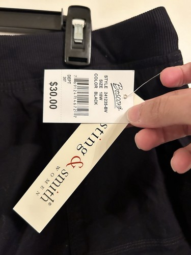 Hasting & Smith Neu mit Etikett Damen Skort schwarz Größe 18W 20W Stretch Länge: 18,5" - Bild 3 von 5
