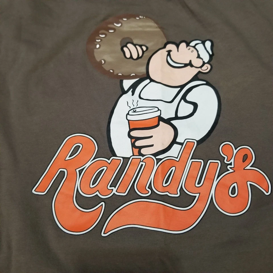 Винтажный Randy's пончики двусторонний графический Crewneck толстовка размер средний - Изображение 2 из 4