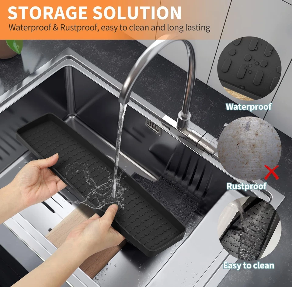 Estante superior magnético de silicona de 30 pulgadas, estante de cocina sobre estufa estante de especias A Foto 4 de 4