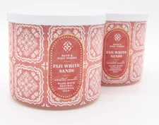 (2) Bath & Body Works FIJI WHITE SANDS 3-wick Scented Candle 14.5oz  Lot New