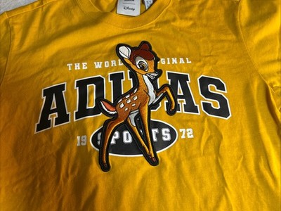Adidas Disney Bambi T-shirt Women S Yellow Mustard Crewneck