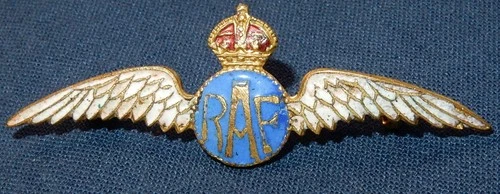 WW1 ROYAL AIR FORCE RAF MILITARY SWEETHEART ENAMEL BADGE WORLD WAR I - K/C
