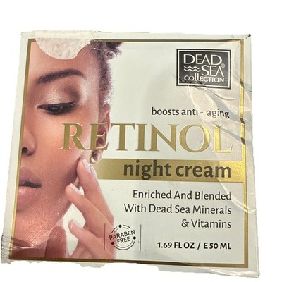 Dead Sea Collection RETINOL NIGHT CREAM Anti-Aging Minerals Vitamins 1.69oz