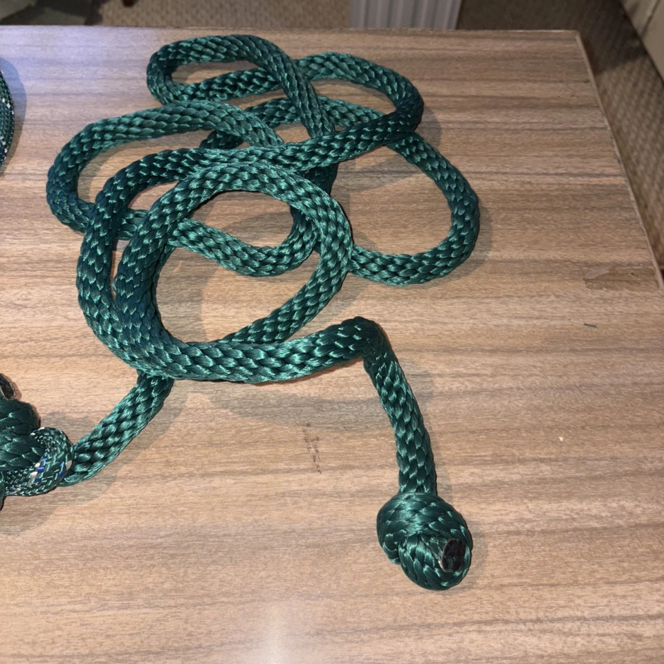 Suporte de corda de náilon para cavalo com corda de chumbo de 8 pés - Verde - Mal usado - Imagem 3 de 3