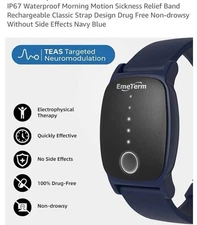 EmeTerm Explore FDA-Cleared Anti-Nausea Wristband In NAVY bLUE