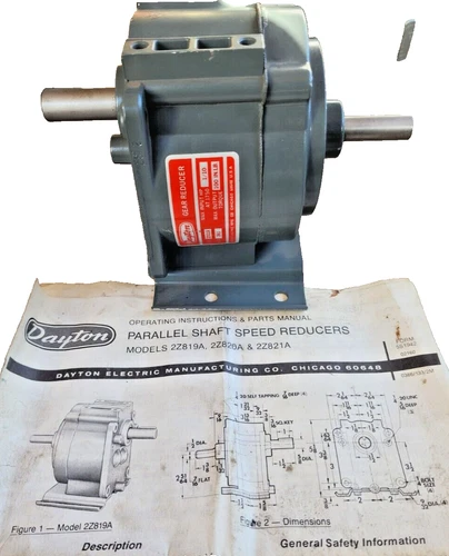 Genuine Dayton 2Z821A Speed Reducer 1750 RPM Indirect Drive 24:1