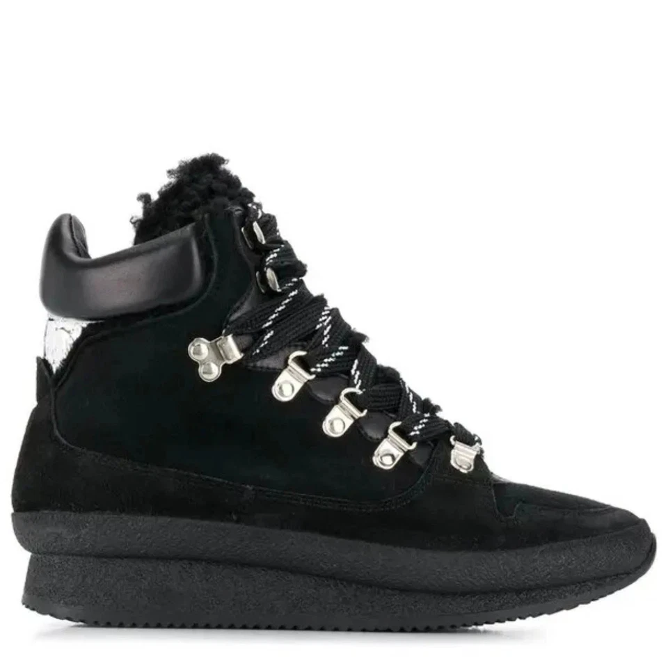 Isabel Marant шерпа черный ботинки туризм зимние Brendt замши - sz 7 37 $750 - Изображение 2 из 3