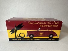 Eastwood New York Worlds Fair 1940 Ford Convertible 125 Diecast Bank New Nib