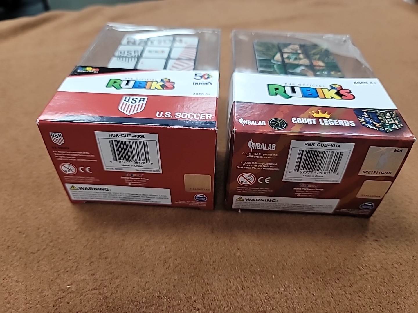 Lot of 2 Rubik's Cubes: U.S. Soccer x + Court Legends NBA (3 x 3" Cube) NEW thumbnail 3