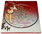 Savoir Vivre "Christmas Eve" Hostess Platter, Crystal Glass, 13 1/2 in Diameter