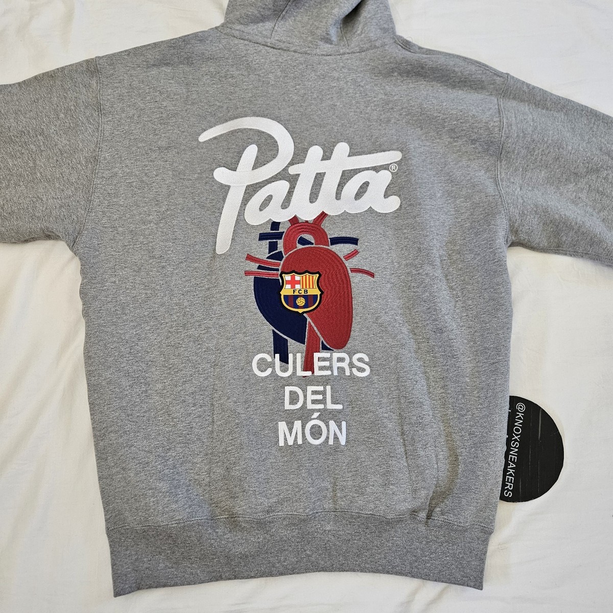 【Nike FC Barcelona x Patta】 Solo Swoosh Hoodie Buy Nike FC Barcelona x Patta Solo Swoosh Hoodie 'Grey