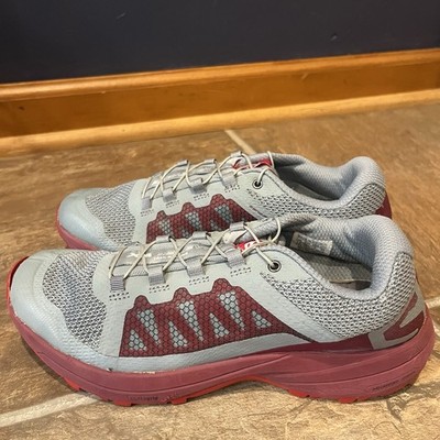Salomon XA Elevate Womens Trail Running Shoes Size 5.5 Sneakers Gray Burgundy