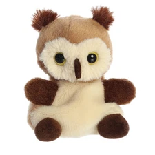 Barnie Owl Mini Plush Puppet Palm Pals 4 Inch Soft Cuddly Toy for Kids