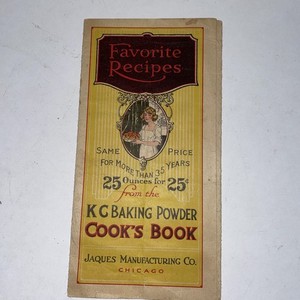 KC  Baking Powder Cook's Book Favorite Recipes AD same price 25cent NO WAR PRICE