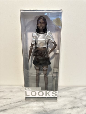 #ad Barbie Signature Looks Model #10 Doll Dark Brown Straight Hair Tall MTM Simone $79.90