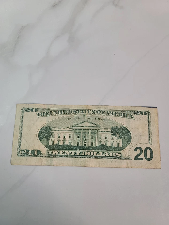 20 Dollar Bill Cg14819983d Series 2001 "Print Error " Rare. - Image 4 of 4