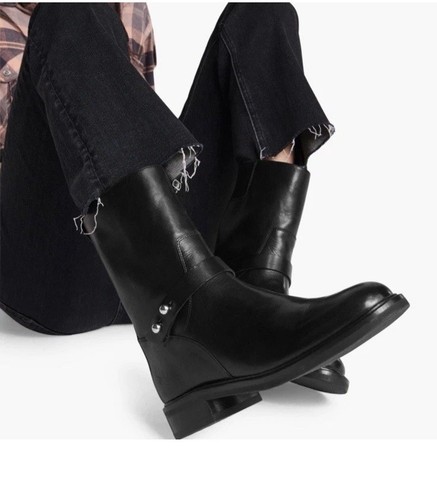 $550 Rag & Bone Slayton Moto Boot In Black Size: EU 37 uS 7 - 第 1/15 張圖片