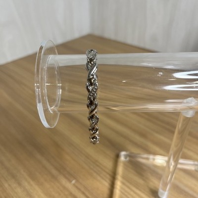 Silver Tone  Bracelet Vintage Women s Minimal Silver/brown With Some Texture