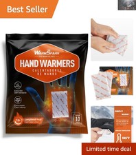 10 Pairs of Natural Material Hand Warmers - Single Use Heat Packs for Cold Days